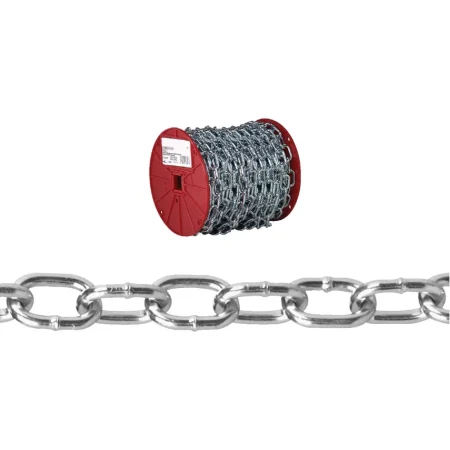 Campbell #2/0 Zinc Plated Coil Chain, 125 Ft.
