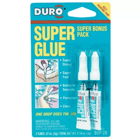Duro Liquid Super Glue, 0.07 Oz., 2 Pack