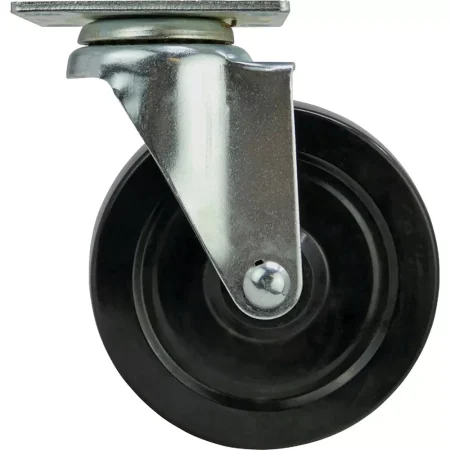 Shepherd 5 In. Soft Rubber Swivel Plate Caster