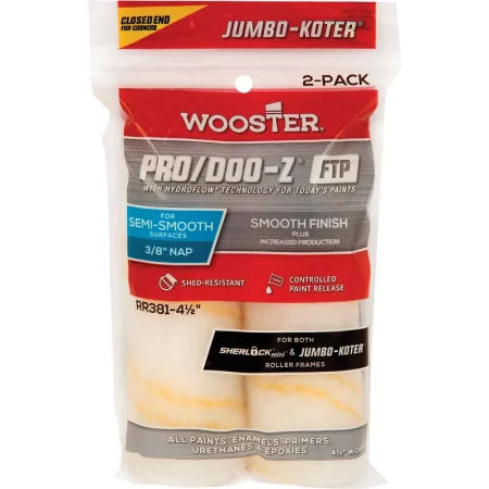 Wooster Jumbo-Koter Pro/Doo-Z 4-1/2 In. Roller Covers, 2 Pack